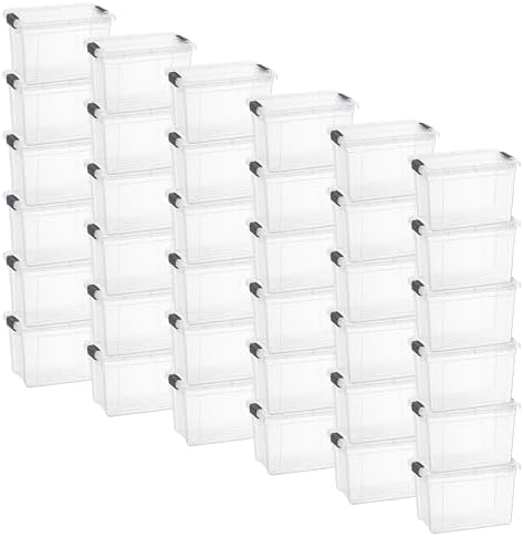 Superio 8.7 Quart Clear Plastic Storage Boxes with Lids, Stackable Organizer Containers, BPA-Free Storage Bins for Home, Office, School & Dorm, 36 Pack by Superio