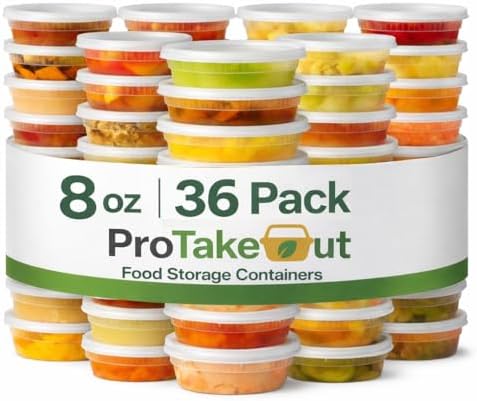 [8oz-36 Sets Plastic Deli Containers with Lids - BPA Free Clear Soup Containers with Airtight Lids, Leak Resistant Food Storage for Meal Prep, Stackable/Microwave/Dishwasher/Freezer Safe - Image 5