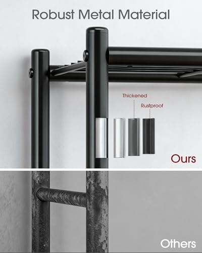 Sakugi 2-Pack 5-Tier Metal Storage Shelves, 18.4"x12.6"x57.4", Black - Image 4