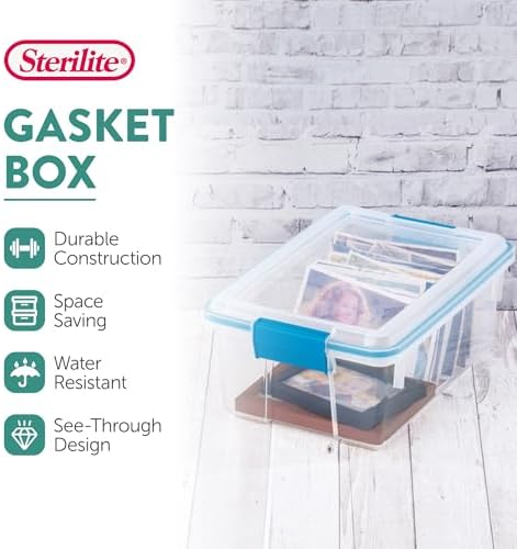 Sterilite Gasket Storage Box with Lids for Home & Office, 12 Quart, 12-Pack - Image 3