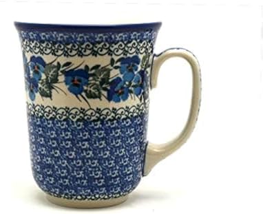 Polish Pottery Mug - 16 oz. Bistro - Winter Viola by Polish+Pottery+Gallery