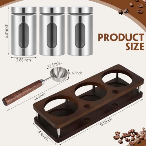 Suclain Coffee Ground Containers with Shelf,35oz,Classic Style,9.9 x 4.9'' - Image 2