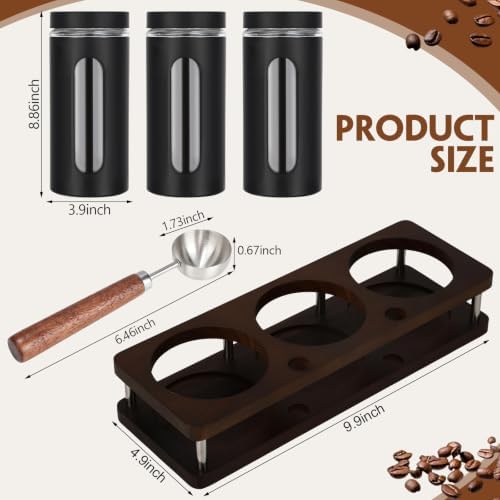 Suclain Stainless Steel Coffee Grounds Canisters Container with Shelf - Image 2