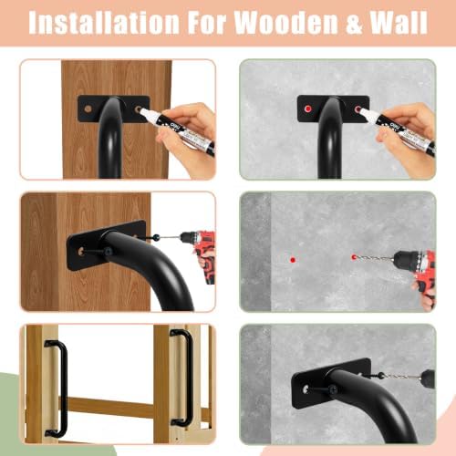 10 Pcs Black 17”Metal Playground Safety HandlesFor Indoor & Ourdoor - Image 4