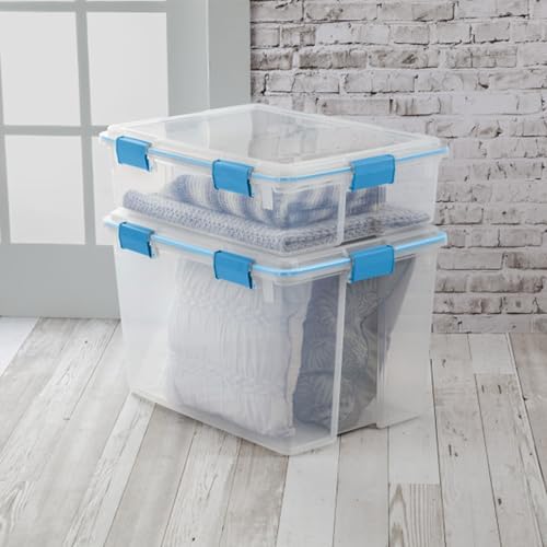 Sterilite Gasket Storage Box with Lids for Home & Office, 80 Quart, 8-Pack - Image 4