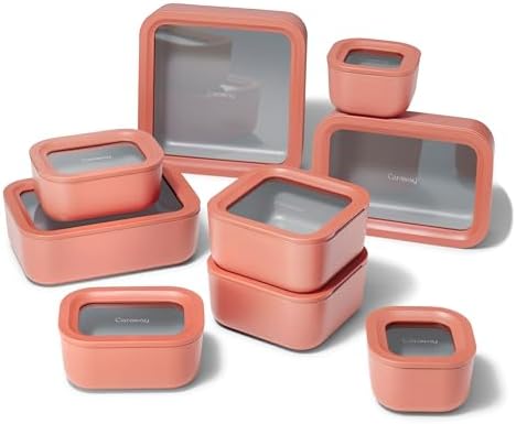 Caraway 22-Piece Glass Food Storage Set, Storage Containers for Food by Unknown