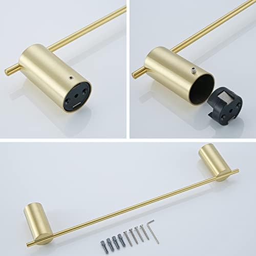 RANDOM Brushed Gold Towel Bar Rack Holder Rod 18 inch Hand Towel Holder for Bathroom Kitchen Hardware Accessories Wall Mount 96068-2-18BG - Image 3