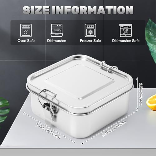 Umigy Stainless Steel Food Containers, 750ml, Undivided, 4 Pcs - Image 2
