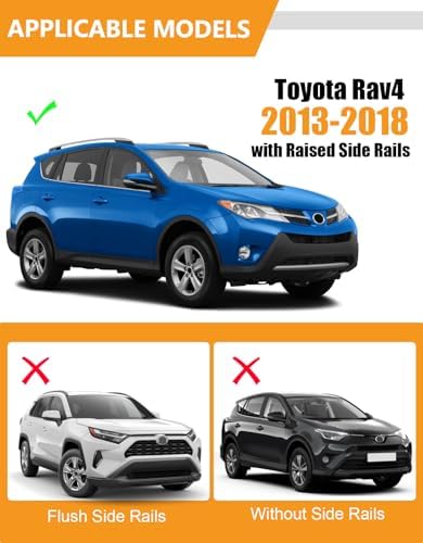 KINGGERI 300LBS Lockable Roof Rack Cross Bars for Toyota RAV4 2013-2018 - Image 2
