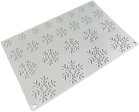 PAVONI ITALIA GG065 Grand Snowflakes, Platinum Silicone, Mold, Confectionery Supplies, Chocolate Mold, Candy Mold, Decorative, Oven, Microwave, Dishwasher Safe, Freezer Safe by Unknown