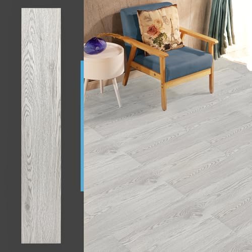 Art3d 12-Pack Peel and Stick Vinyl Floor Tiles (18 Sq.Ft), Grey Ash - Image 4