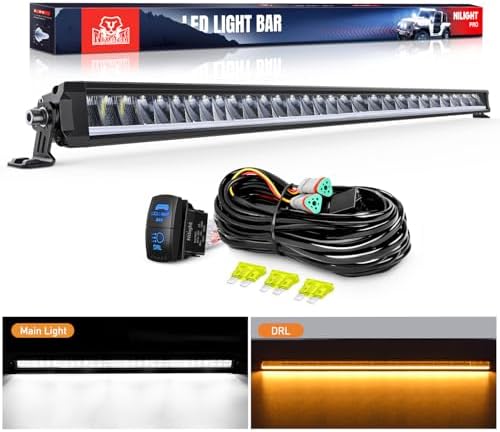 Nilight LED Light Bar with Amber DRL 40.3 Inch 165 W Single Row Light by Nilight