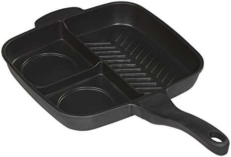 Gentlemen's Hardware Non-Stick Multi Section Frying Pan with Silicon Grip Handle - Image 3