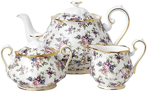 Royal Albert 100 Years 1940 3-Piece Set (Teapot, Sugar & Creamer) by RoyalAlbert