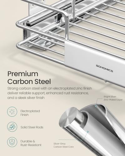 SONGMICS Pull Out Cabinet Organizer 17.3W x 21.3" D, Easy Pull-Out - Image 7
