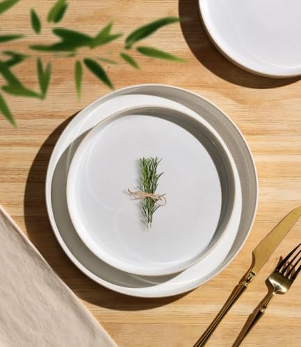 TheTerra Ceramic Dinnerware Set for 6, 18-Piece Plates and Bowls Set - Image 3