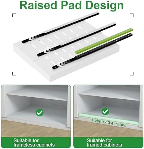 PAKETA 4 Pack Expandable Pull Out Cabinet Organizer,21" Deep - Image 5