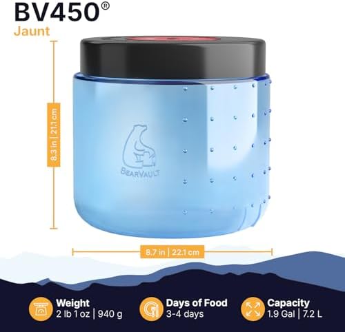 BearVault Canister for Backpacking. 4 Sizes: BV500, BV475, BV450, BV425. Bear-Resistant Food Container for Camping, Hiking, Fishing, Hunting, Bikepacking. BearVault is Bear Safe! - Image 2