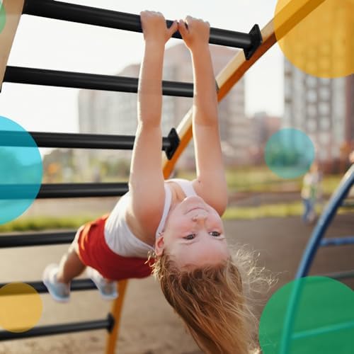 Dunzy 12 Pack Monkey Bars Swing Set Accessories Rods Playset Ladder Rungs Hardware Kit Steel Monkey Bar with Screws for Backyard Playground Equipment Mounting Plates(16.5 Inch,Black) - Image 3
