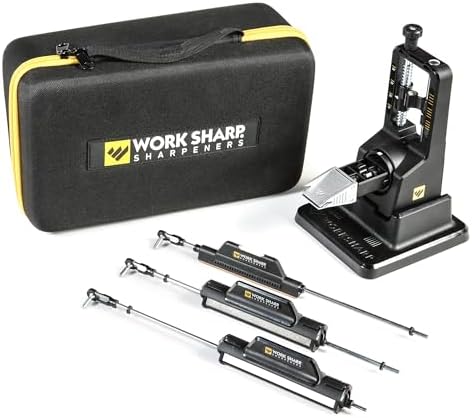Work Sharp Precision Adjust Elite Knife Sharpener - Fixed Angle Sharpening System for Kitchen & Pocket Knives - Professional Guided Knife Sharpening Tool by WorkSharp