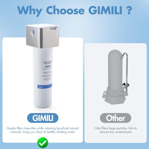 GIMILI 3 in 1 Commercial Kitchen Faucet with Water Filter System - Image 5