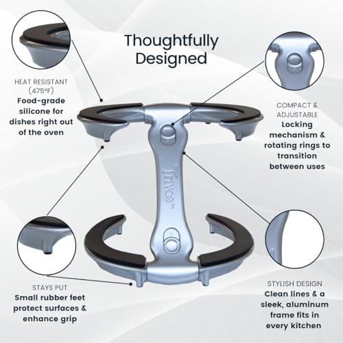 Trivae Pot Lid Holder While Cooking, 4-in-1 Kitchen Trivet & Pan Lid Holder - Image 6