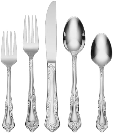 Oneida Azalea 45-Piece 18/0 Silverware Set for 8, Flatware by Oneida