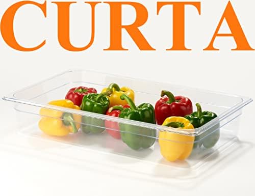 CURTA 6-Pack Full Size 4" Deep NSF Polycarbonate Food Pans | Dishwasher & Freezer Safe Clear Container for Prep Tables, Buffet, Salad Bar, Commercial & Home Kitchen - Image 7