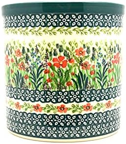 Polish Pottery Utensil Holder - Unikat Signature U4335 by Polish+Pottery+Gallery