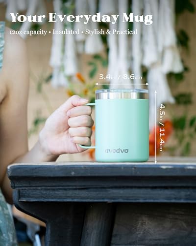 8 Pack 12oz Insulated Coffee Mug with Lid, Stainless Steel Cup - Image 3