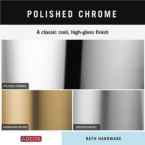 Delta Towel Rack | 24 Inch Polished Chrome Double Bar for Kitchen or Bathroom Towels | Cassidy Accessories - Image 4