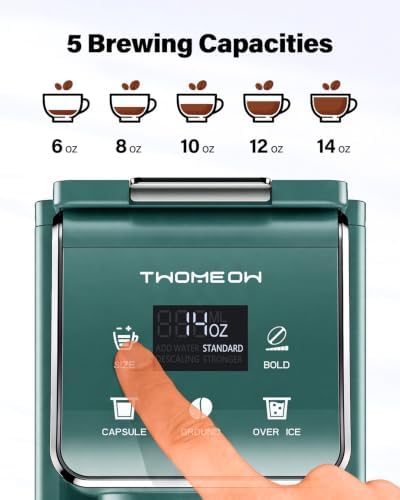 Coffee Maker Hot & Iced Single Cup Coffee Machine K Cup & Grounds - Image 5