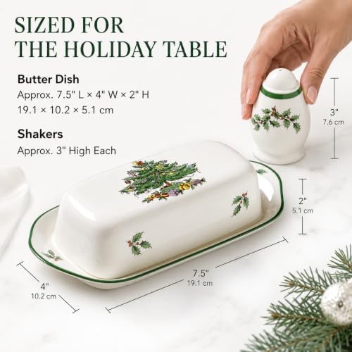 Spode Christmas Tree 3-Piece Hostess Set for Holiday Entertaining - Image 3