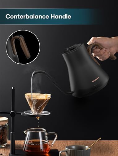 INTASTING Gooseneck Electric Kettle with ±1℉ Temperature Control 0.9 Liter - Image 3