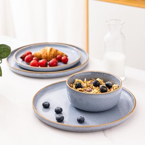 GBHOME Dinnerware Sets for 8, 24 Pieces Ceramic Plates and Bowls Set - Image 4