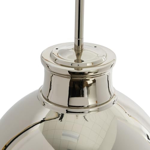 Cameron - 2-Tone Metal and Frosted Glass Ceiling Light, Polished Nickel - Image 4