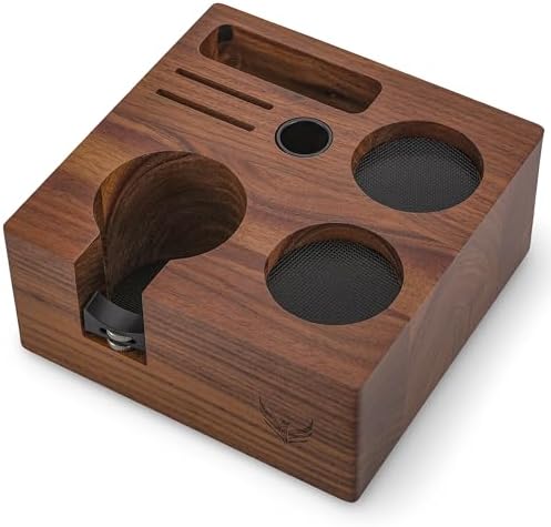 Walnut Espresso Tamping Station 54mm for Breville by KNODOS