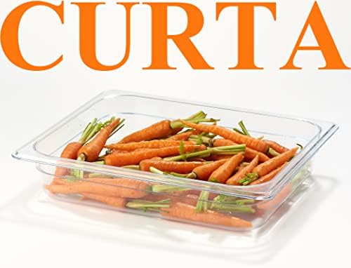 CURTA 6-Pack 1/2 Size 2.5" Deep NSF Polycarbonate Food Pans | Dishwasher & Freezer Safe Clear Container for Prep Tables, Buffet, Salad Bar, Commercial & Home Kitchen - Image 7
