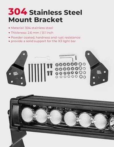 KEMIMOTO 50" LED Light Bar Compatible with Can-Am Maverick X3 2017+ - Image 5