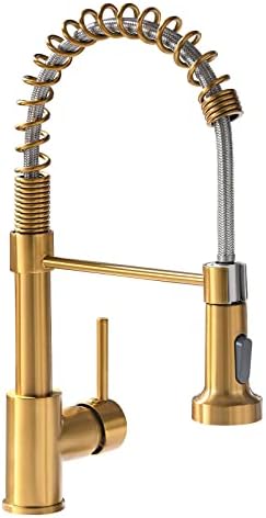 GIMILI Kitchen Faucet with Pull Down Sprayer Brushed Gold by MoreChoicesForYourDreamHome