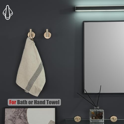 JQK Bathroom Hardware Set, 5-Piece Bath Accessories Set Champagne Bronze Wall Mount Includes 24 in Towel Bar, 9 in HT Bar, TP Holder, Towel Hook x 2, BAS105-CB - Image 7