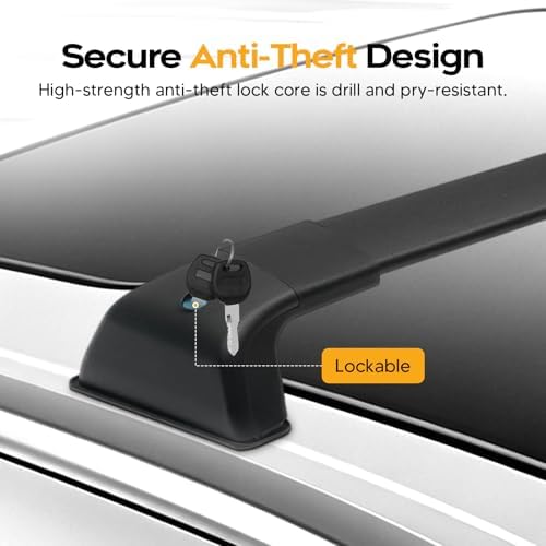 268LBS Roof Rack Cross Bars for 2020-2026 Toyota Highlander XLE/XSE/Limited/Platinum/Hybrid with Flush Side Rails(Not for L/LE/LE Hybrid), Lockable Roof Crossbars Rooftop Luggage Racks - Image 5