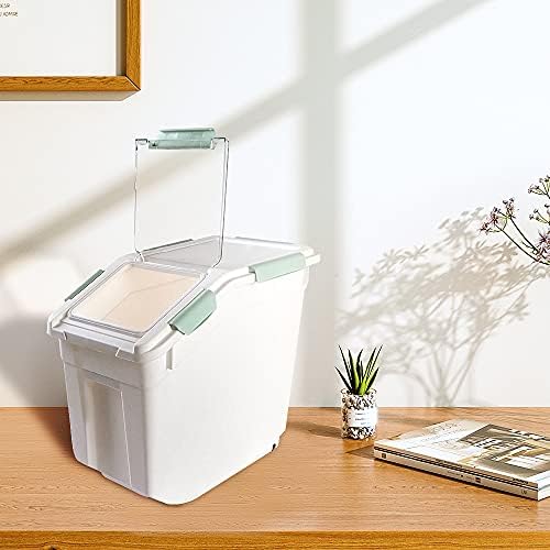 Saim 25lb Flour/Rice Storage Container with Rolling Casters (Green) - Image 6