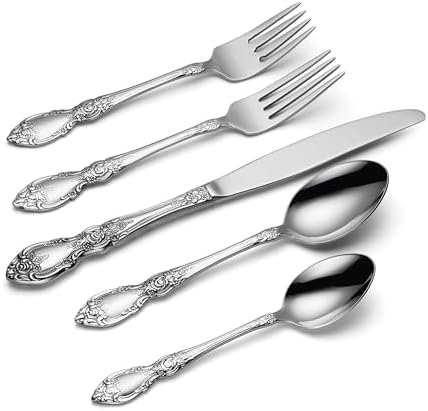 Oneida Wordsworth 45-Piece 18/0 Silverware Set for 8, Flatware - Image 4