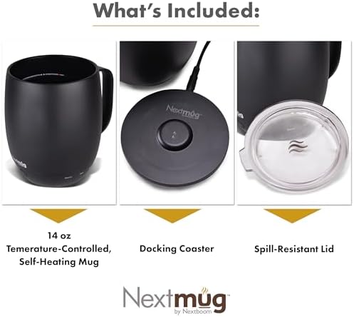 Nextmug - Temperature-Controlled, Self-Heating Coffee Mug (Graphite - 14 oz.) - Image 3