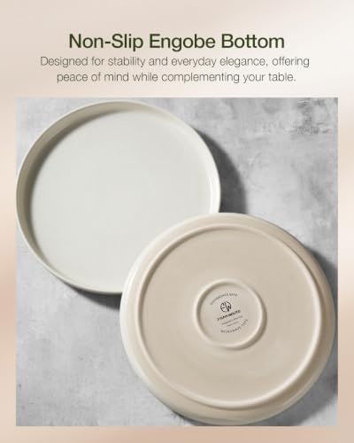 Famiware Milkyway 16-Piece Dinnerware Set with Mugs, Matte Beige White - Image 5