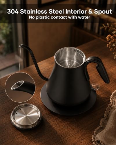 Cocinare Gooseneck Electric Kettle 0.8L, Fast Boil Pour Over Coffee, Tea - Image 4
