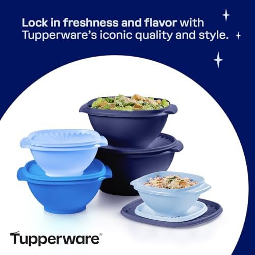 Tupperware Heritage 10-Piece Vintage Blue Set (5 Bowls, 5 Lids) - Image 6