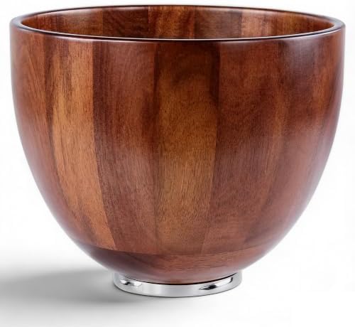 KITOART 5QT Wood Mixing Bowl for KitchenAid Tilt-Head Stand Mixers Acacia by KITOART