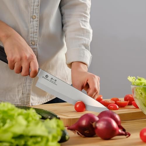 imarku 8 Inch Japanese Chef Knife,Single-Bevel Edge HC Steel Kitchen Knife - Image 6
